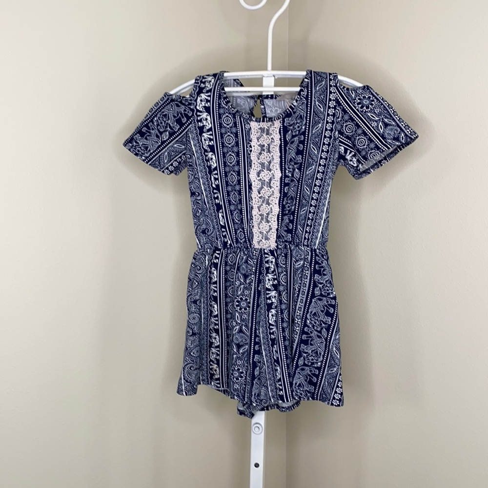 Girls Blue Romper